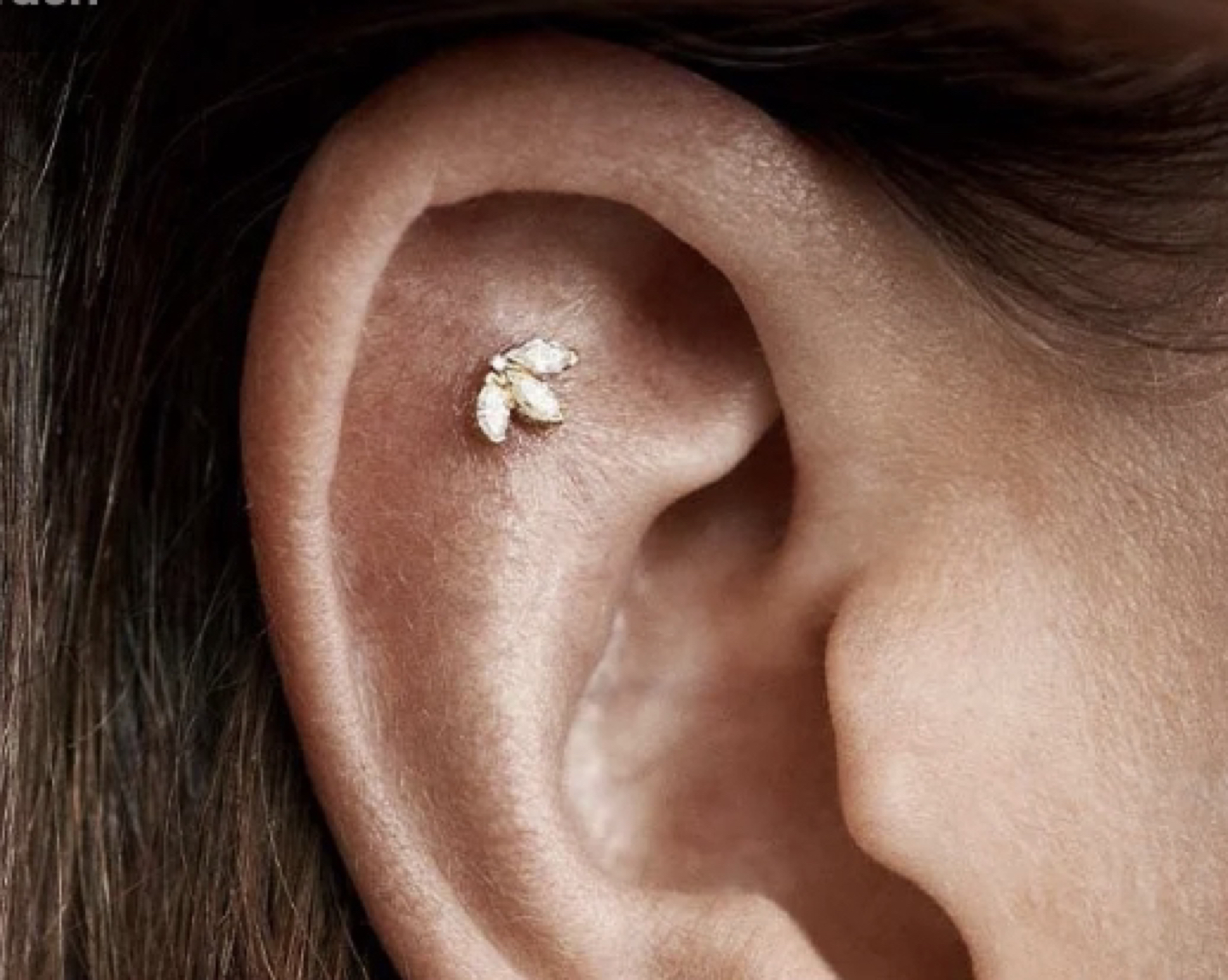 Trendy threadless earring