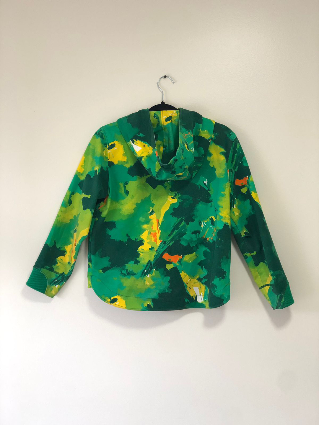 Zukka Pro, water resistant hoodie Jacket, SMALL, Green, yellow. - photo 2