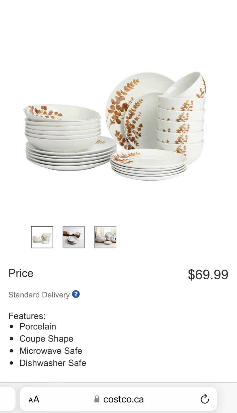 TRUDEAU Porcelain Dinnerware Set, 24-piece - photo 2
