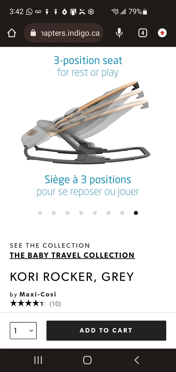 Maxi Cosi travel infant rocker - photo 5