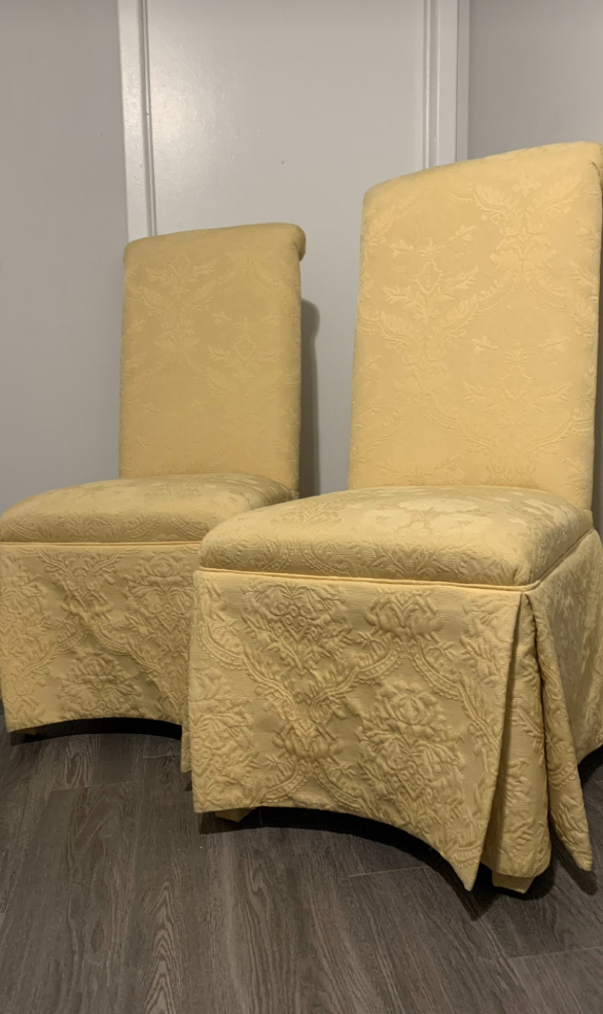 Two yellow chairs