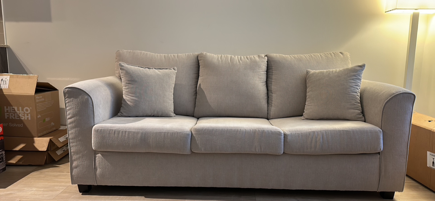 Light grey sofa bed (like new)