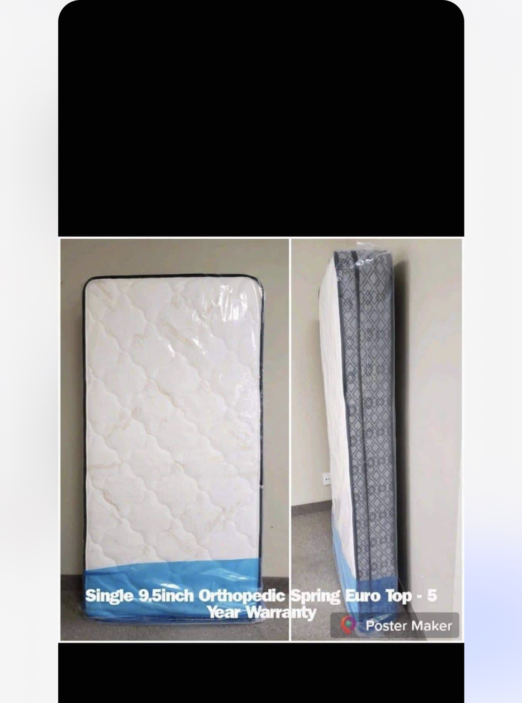 Twin bed orthopaedic mattress