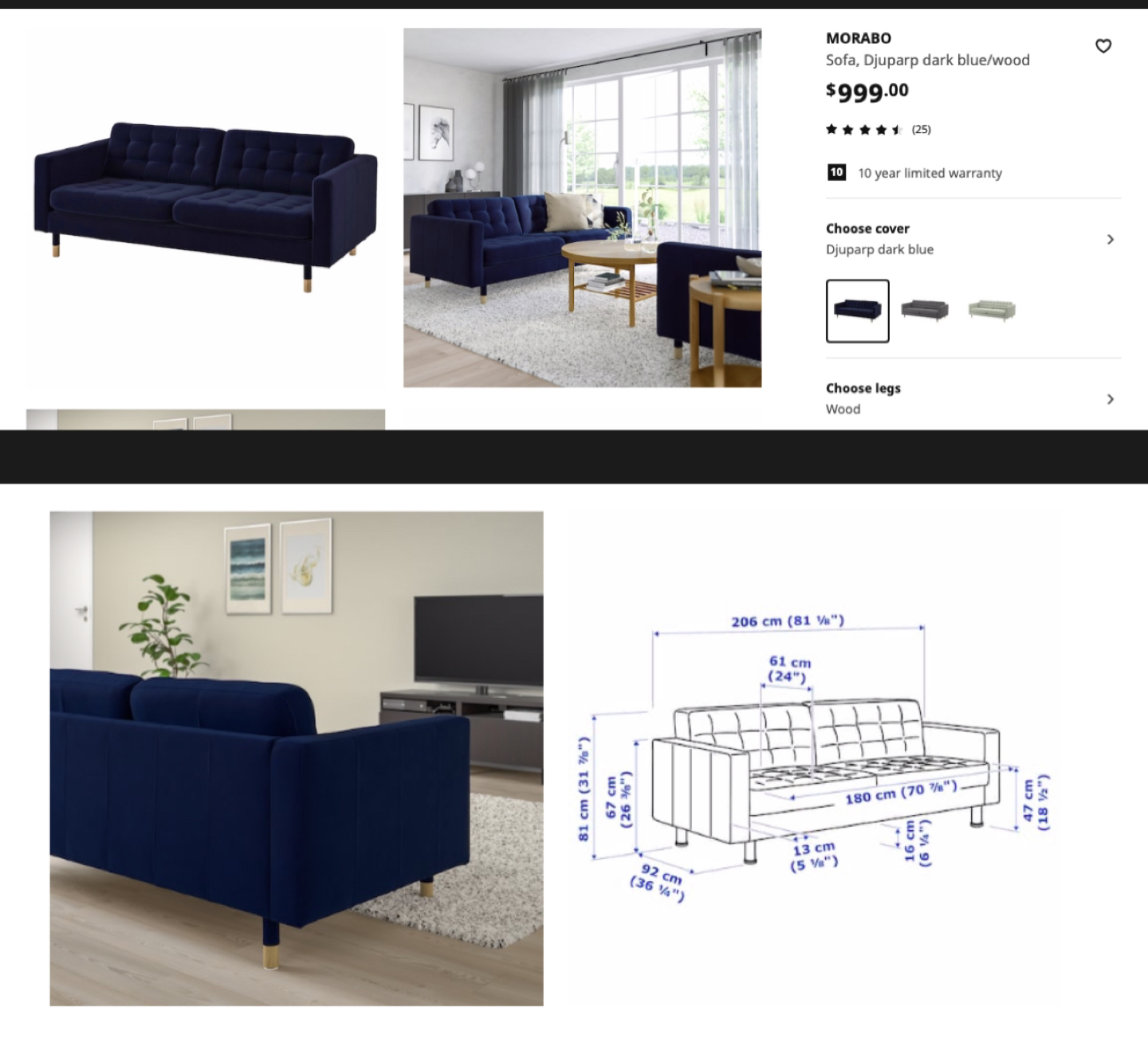 Ikea Blue couch