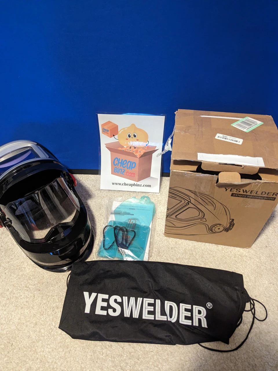YESWELDER Rechargeable Auto Darkening Welding Helmet, new thumbnail