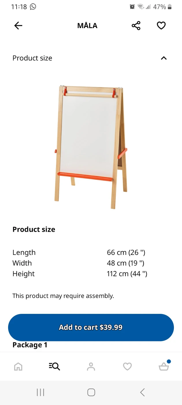 ikea kids white + black board - photo 3