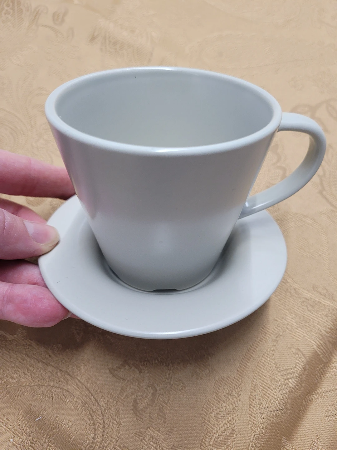 Set of 6 Grey Ikea Cups and Saucers in Box thumbnail
