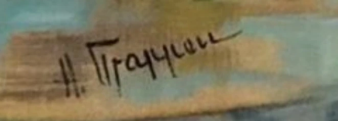 Beautiful  Old Original  German  Painting image indicator(8)