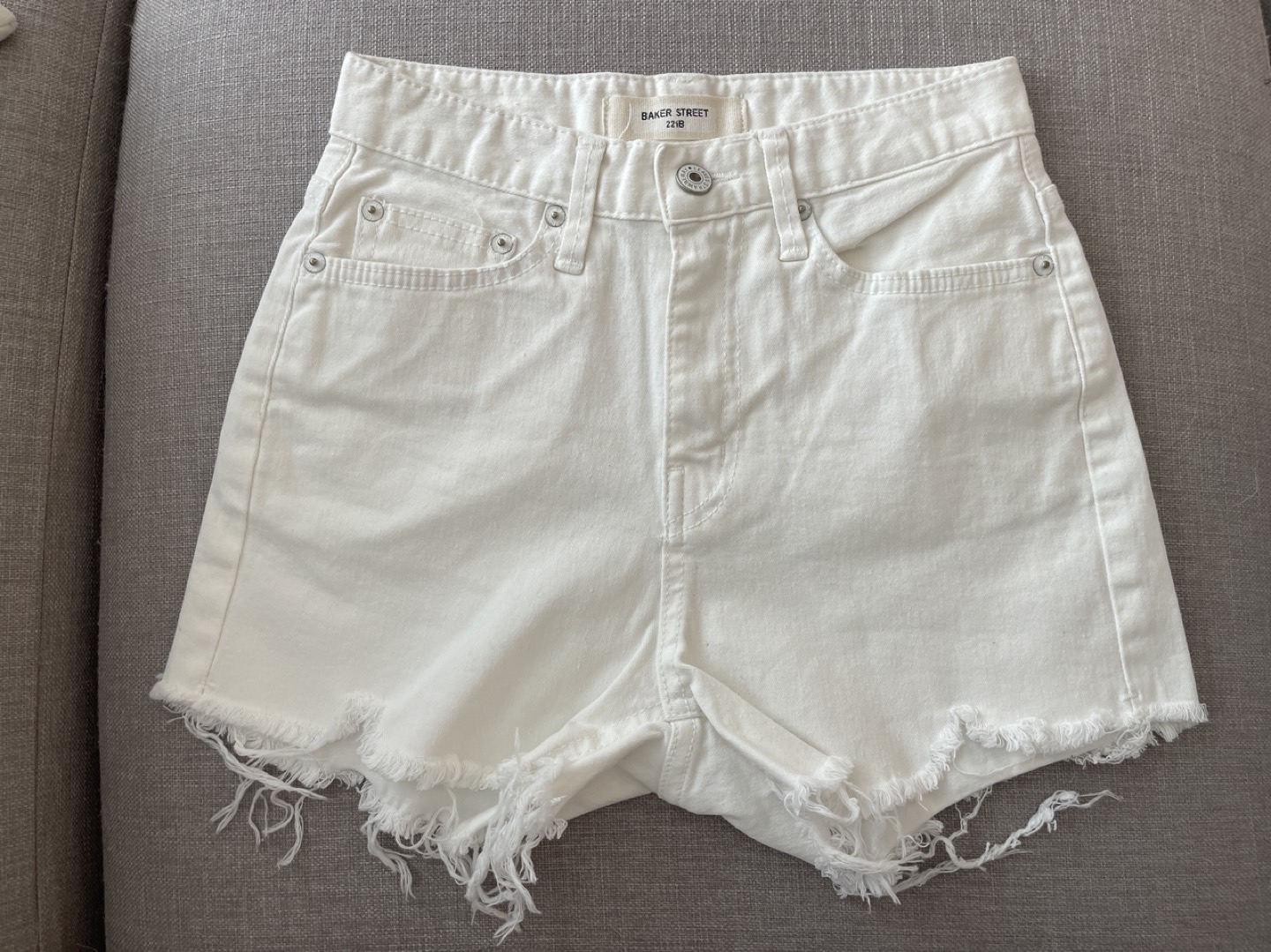 White summer shorts thumbnail