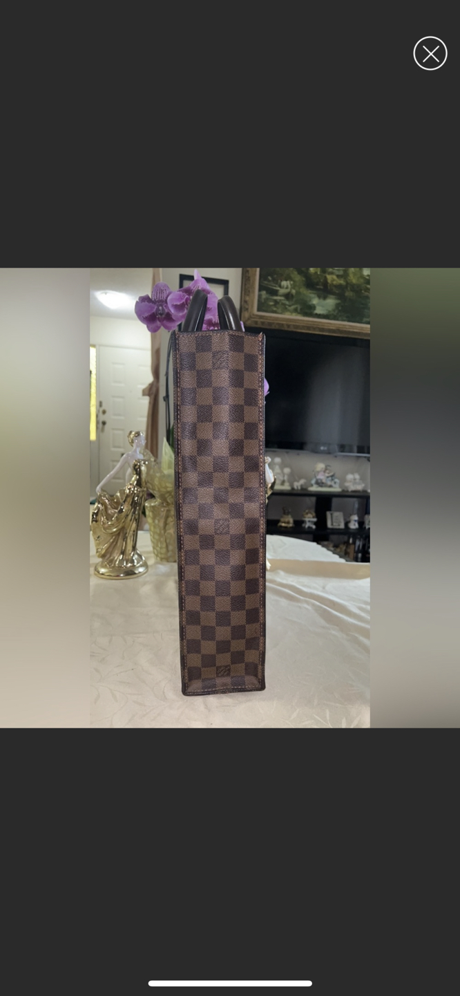 Authentic Louis Vuitton Sac Plat Damier Ebene - photo 3
