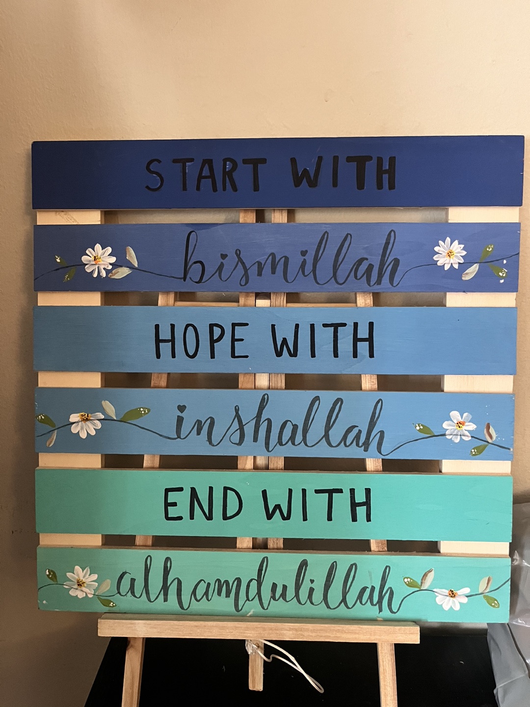 Hand painted wooden Wall hanging thumbnail
