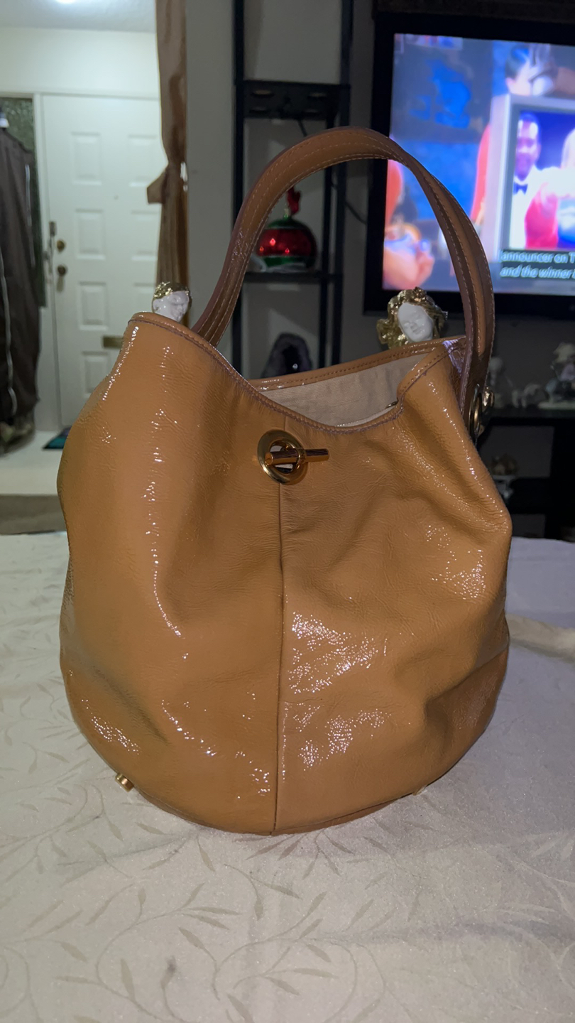 Authentic YSL patent Capri Bag