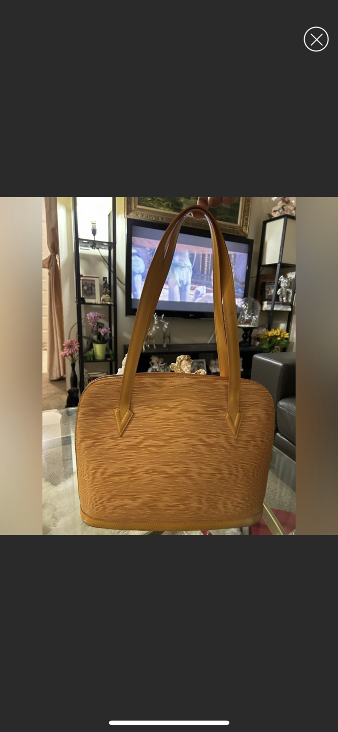 Authentic Louis Vuitton Epi Lussac Mustard Yellow Bag - photo 2