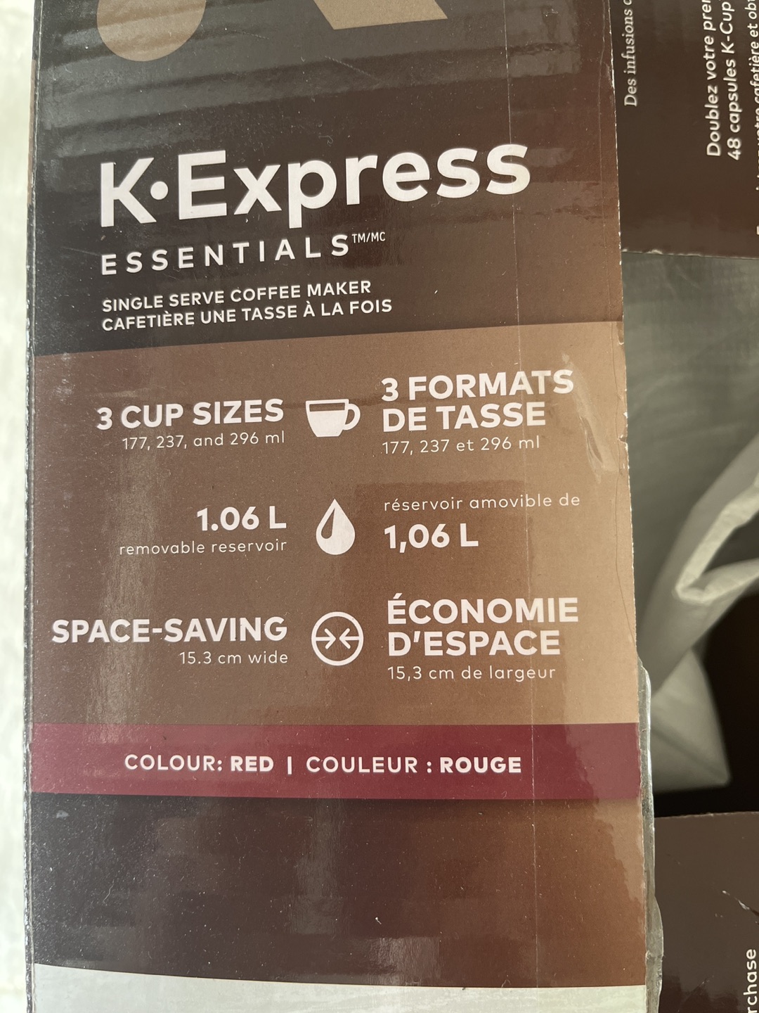 🌸Keurig K Express Essentials red coffee machine with box image indicator(4)