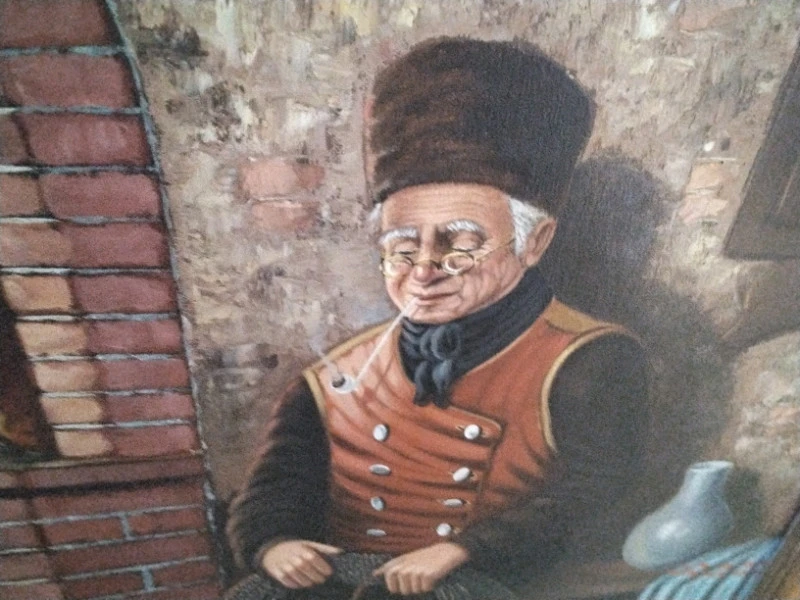 Beautiful  Old Original  German  Painting image indicator(4)