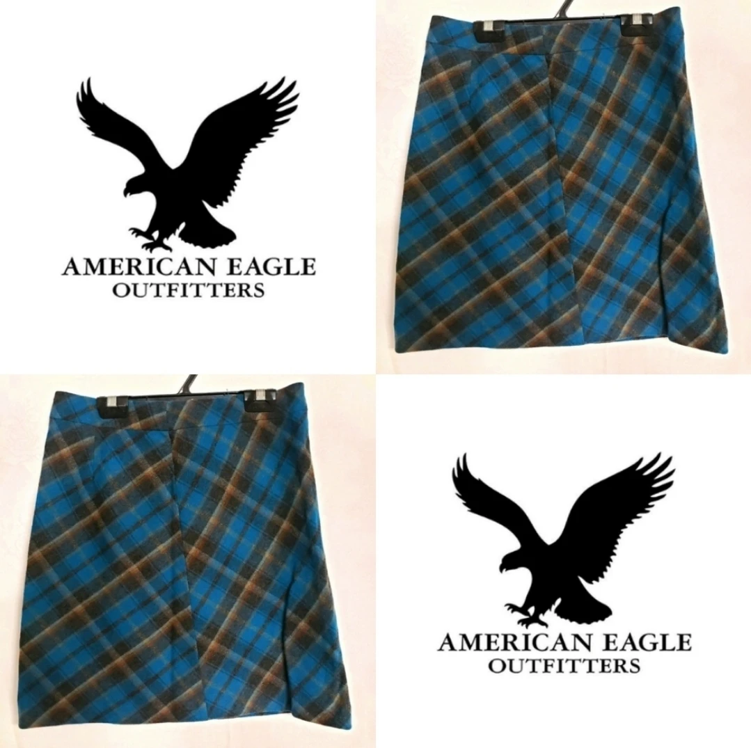 American Eagle Stretch Plaid Skirt