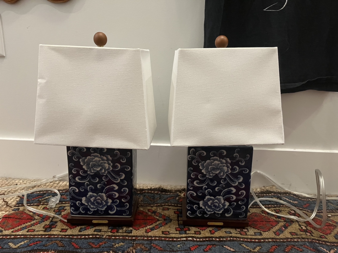 Ralph Lauren blue and white ceramic lamps - photo 3