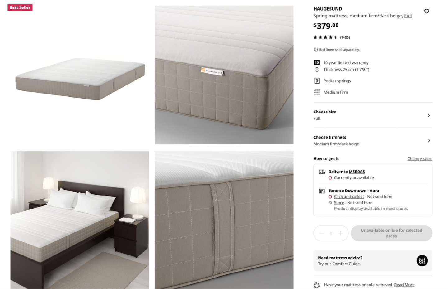 Full/Double Medium Firm Mattress