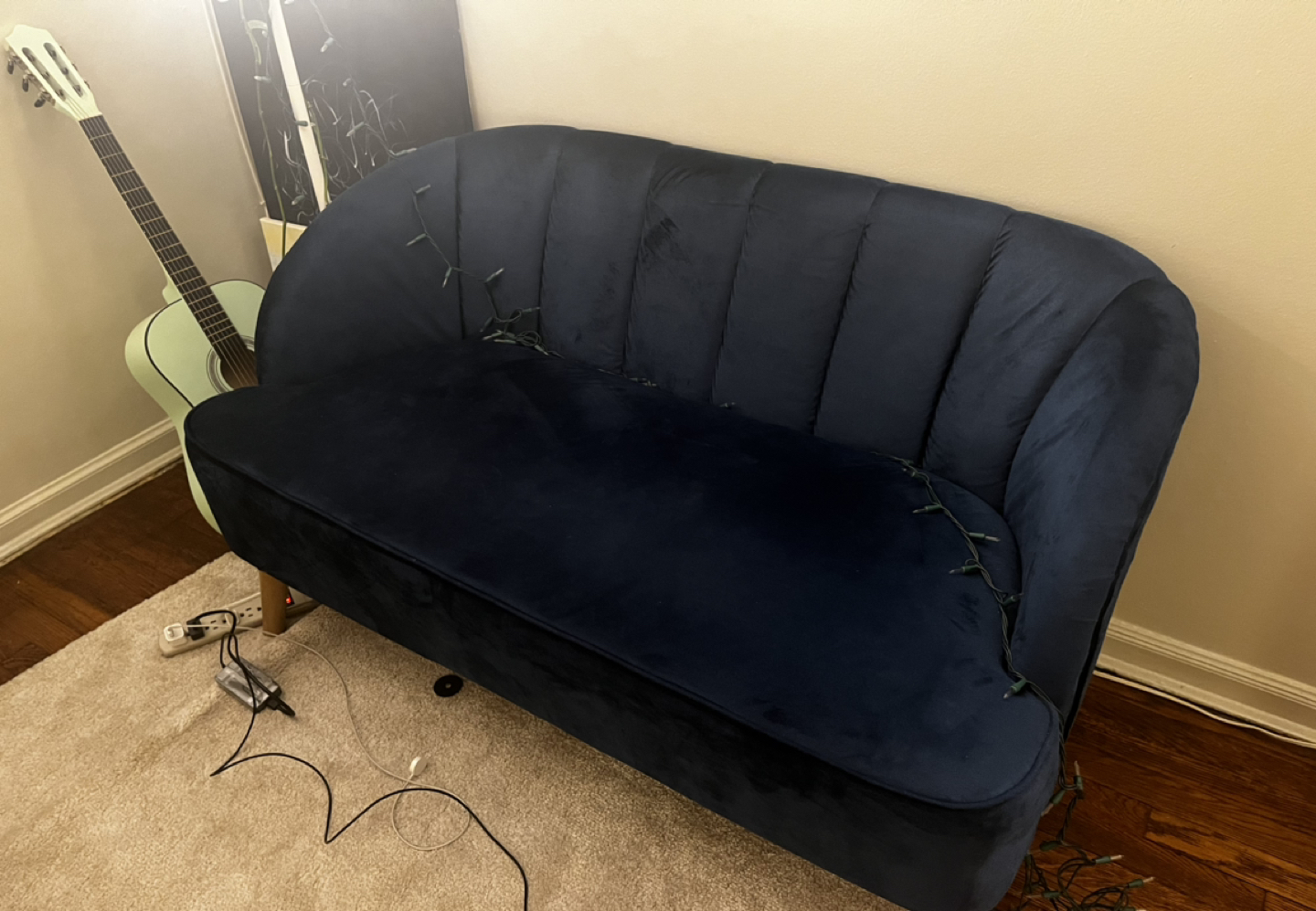 Blue sofa