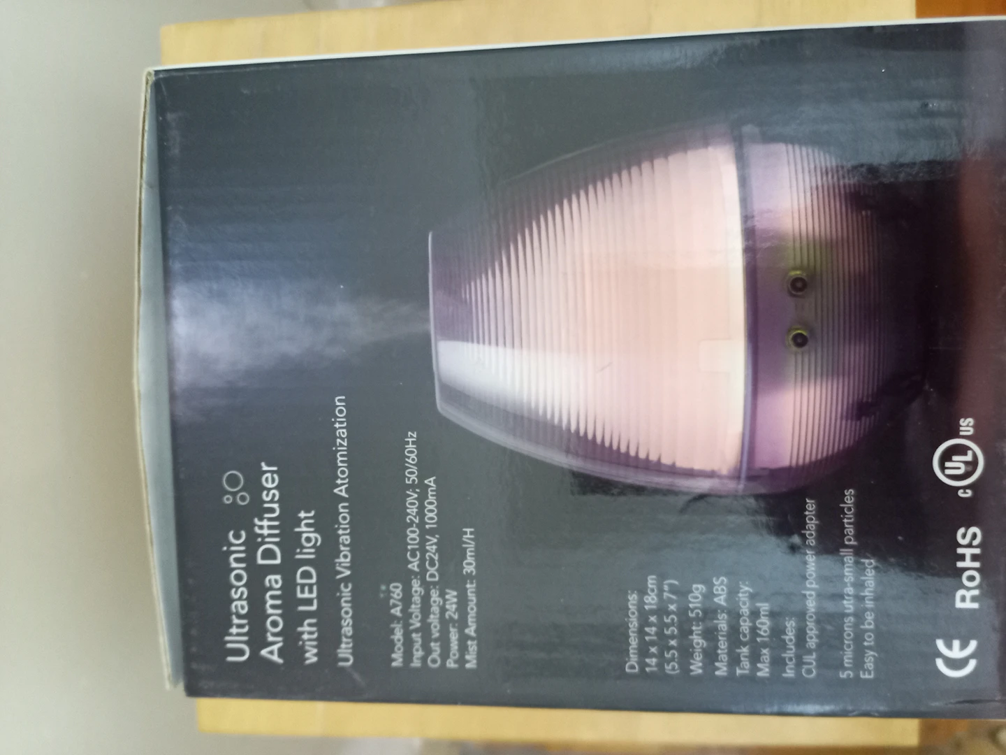 Ultrasonic aroma diffuser with LED light - photo 2