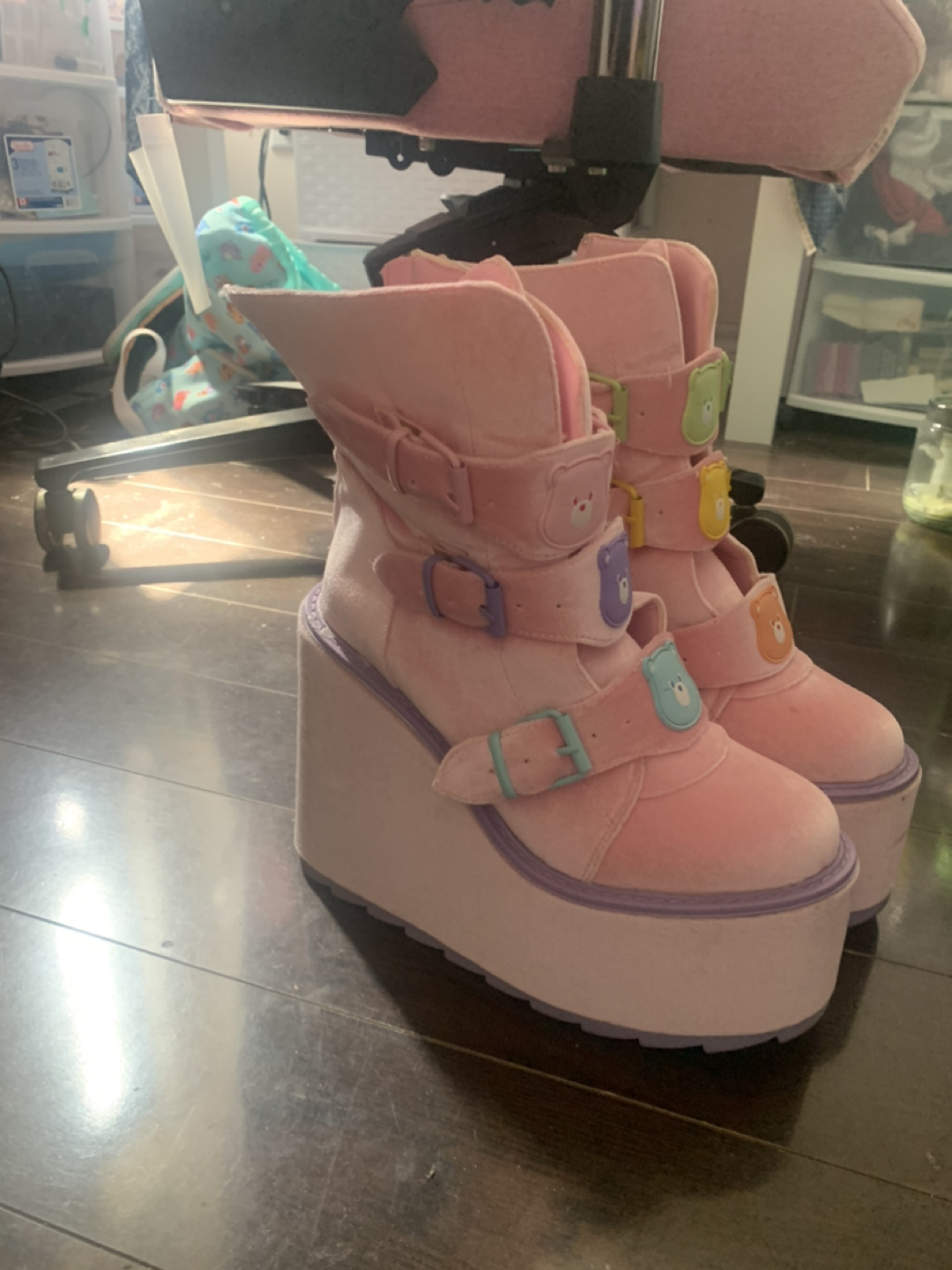 YRUSHOES Care Bears Collab Platforms LIMITED EDITION! 💗 image indicator(4)