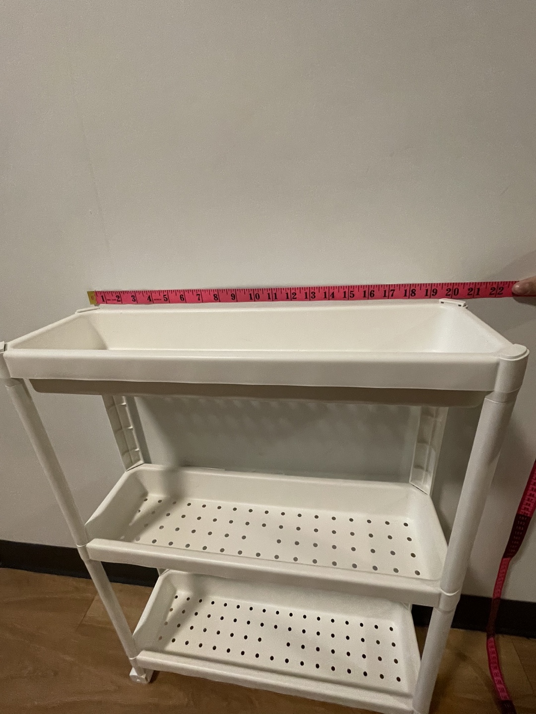 WHITE 3 TEIR STORAGE KART ON WHEELS - photo 2