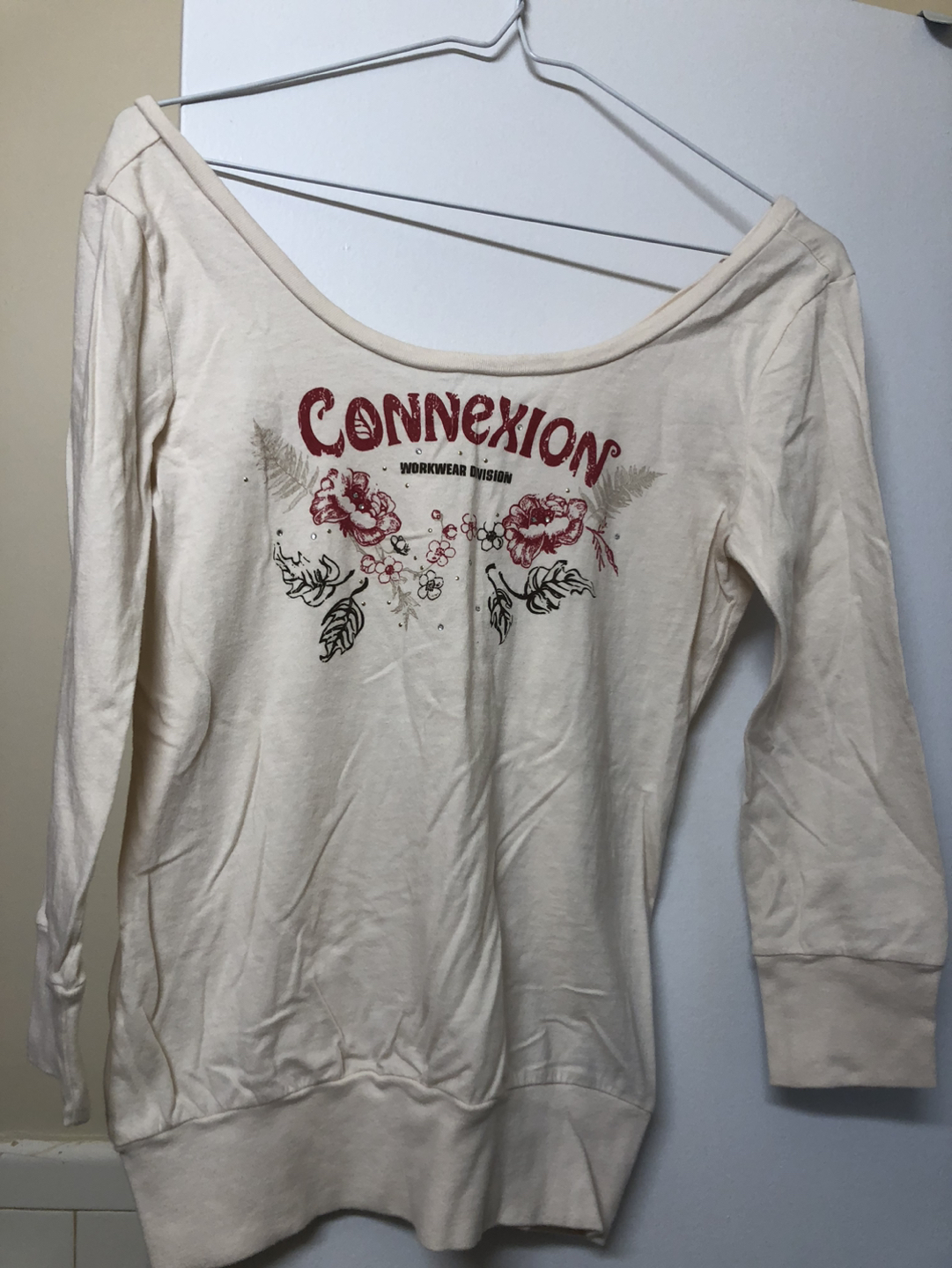 Beige colour T-shirt with long sleeve thumbnail