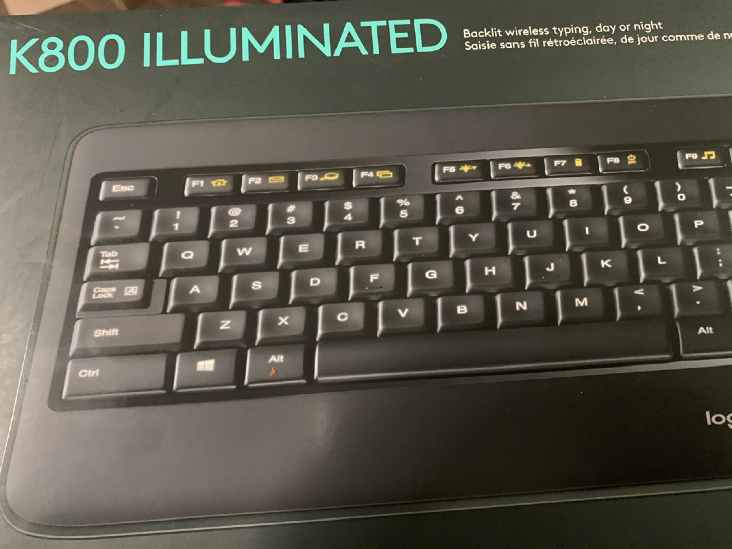 Logitech k-800 wireless backlit keyboard NIB thumbnail
