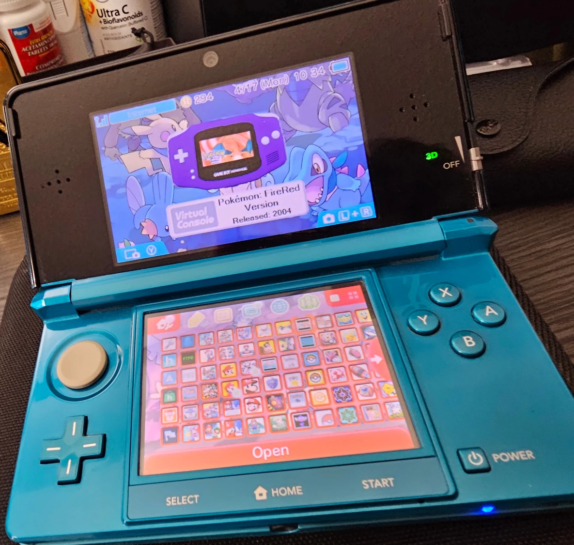 Nintendo 3DS Aqua Blue *MINT* - photo 4