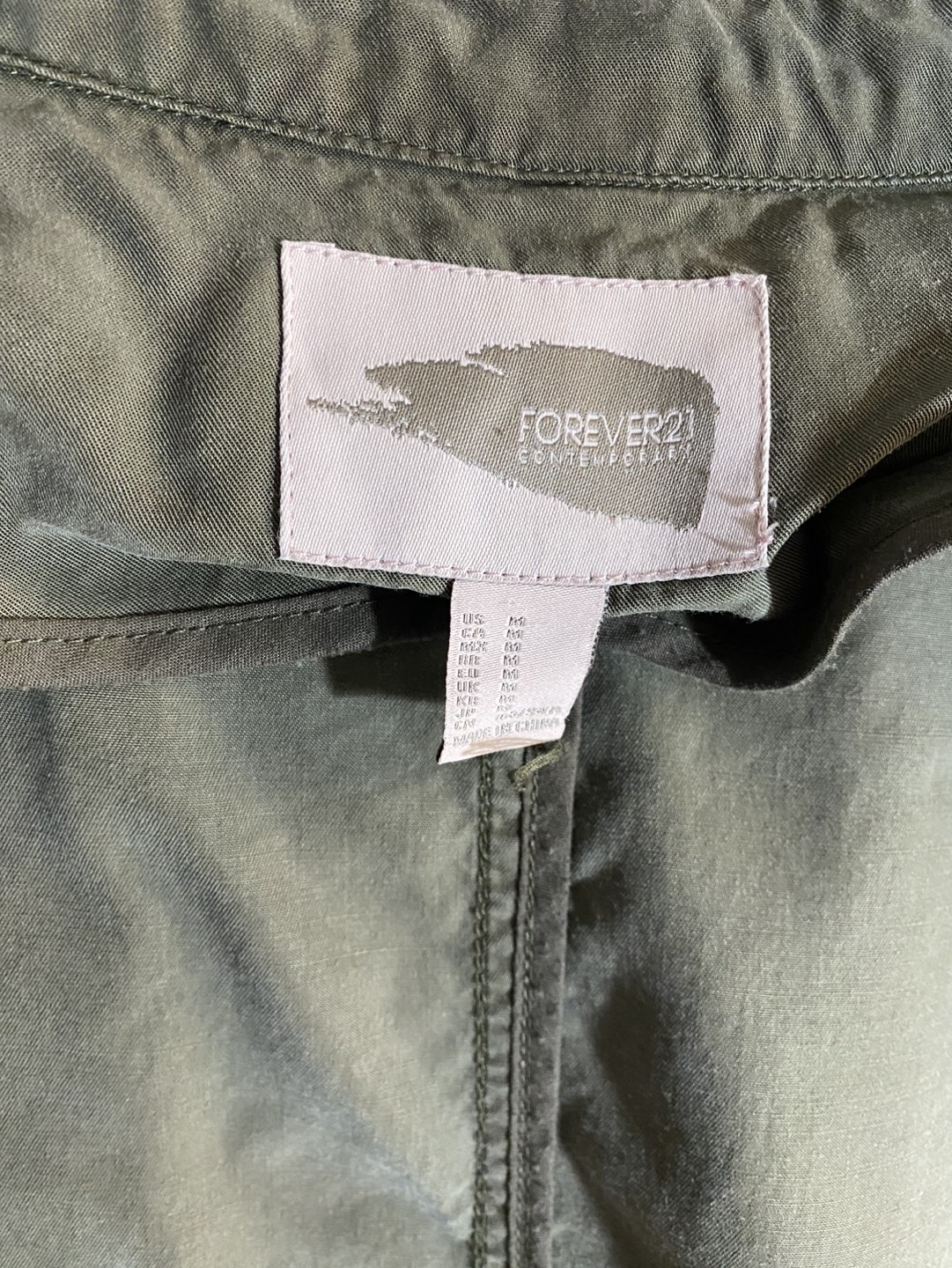 Forever 21 Light Green Jacket with zip & hood image indicator(4)