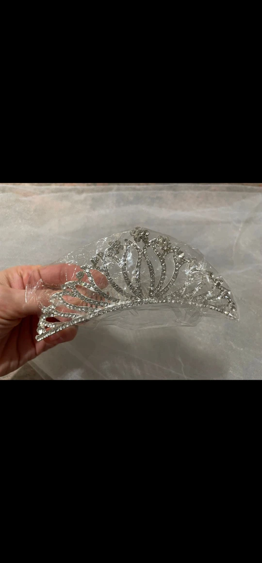 bridal veil and tiara