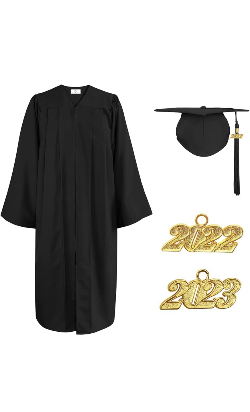 Graduation Gown Cap Tassel Set for High School and Bachelor