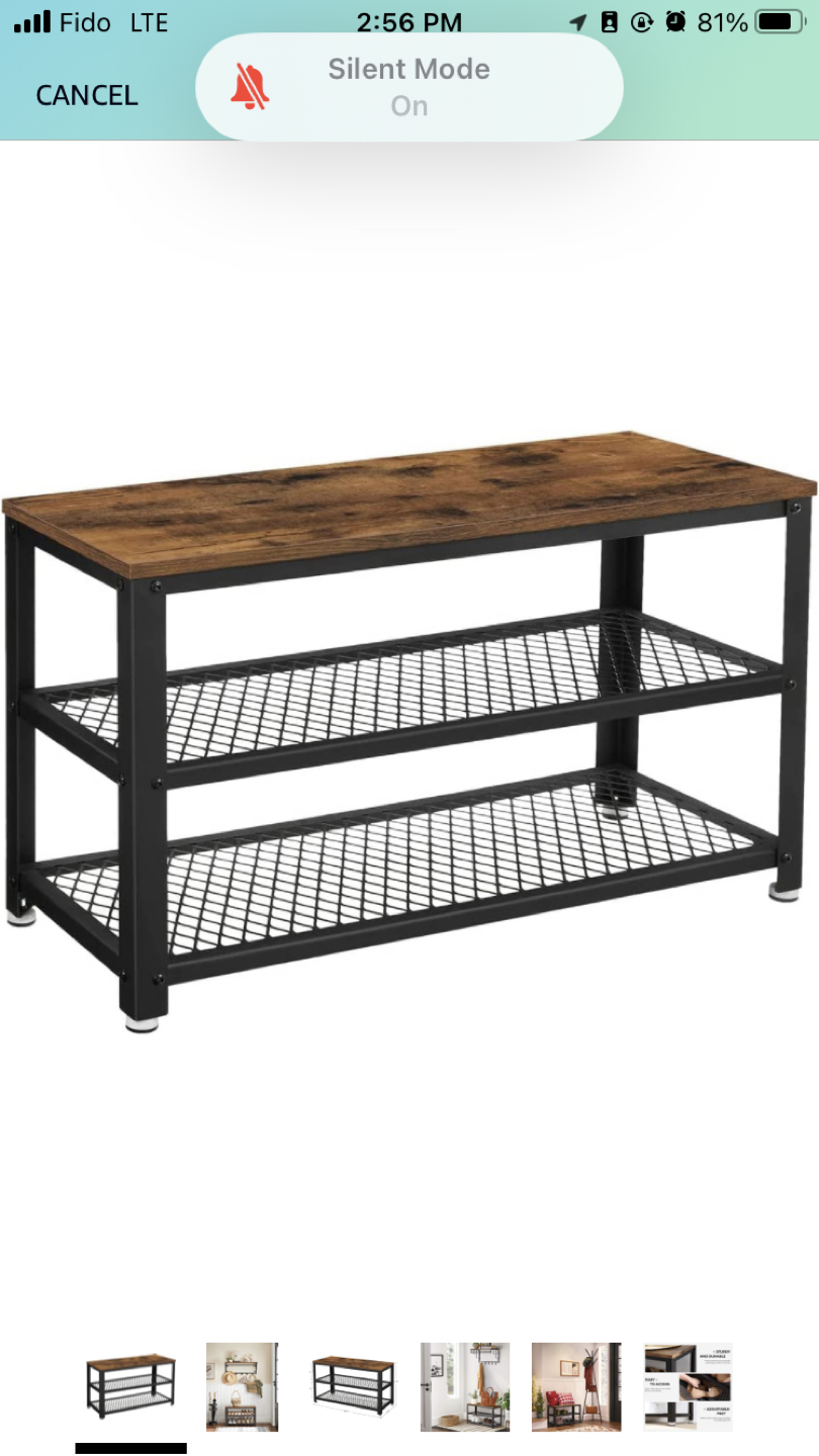 Entryway Shoe Rack/Bench thumbnail