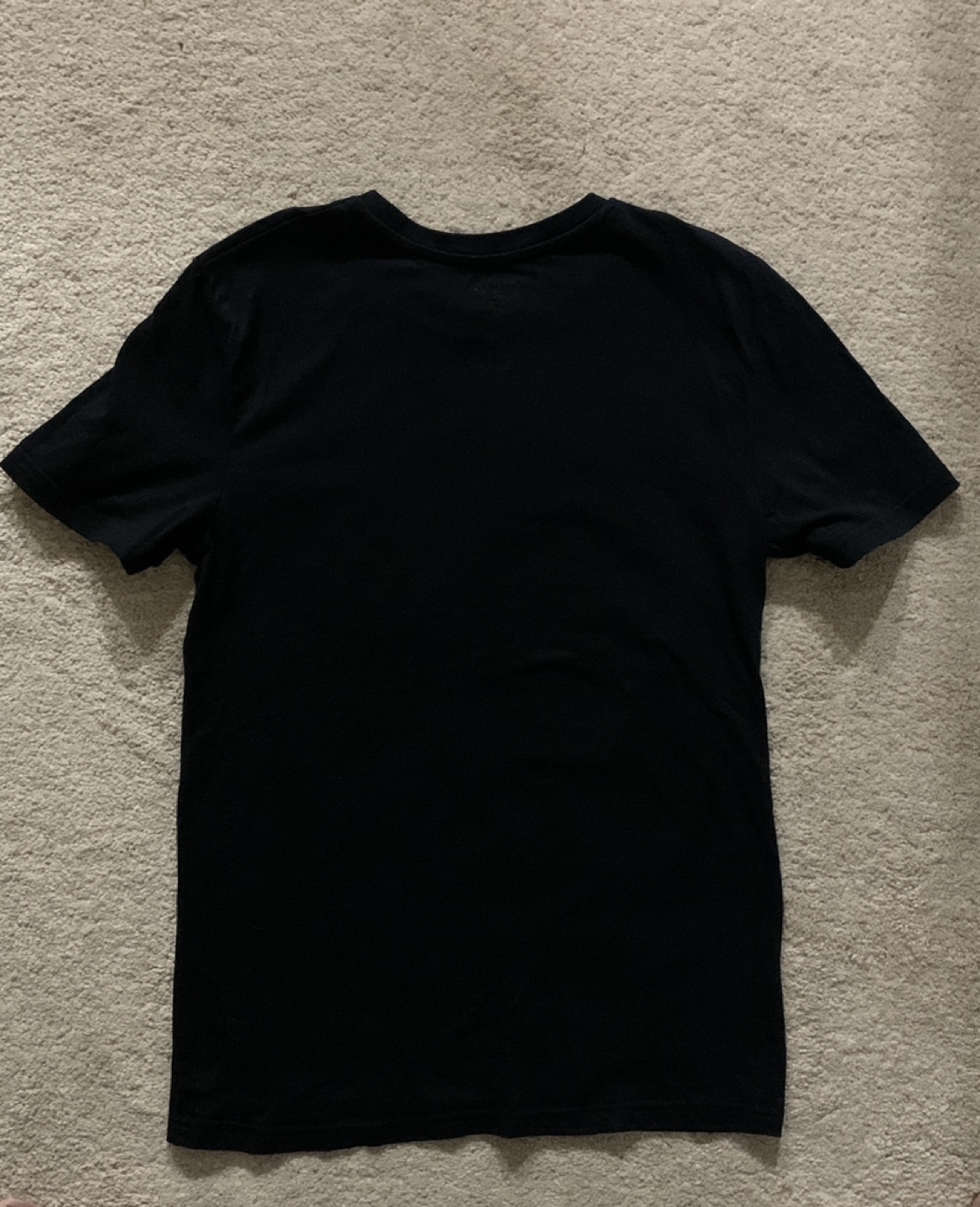 Cotton black round neck t-shirt image indicator(3)