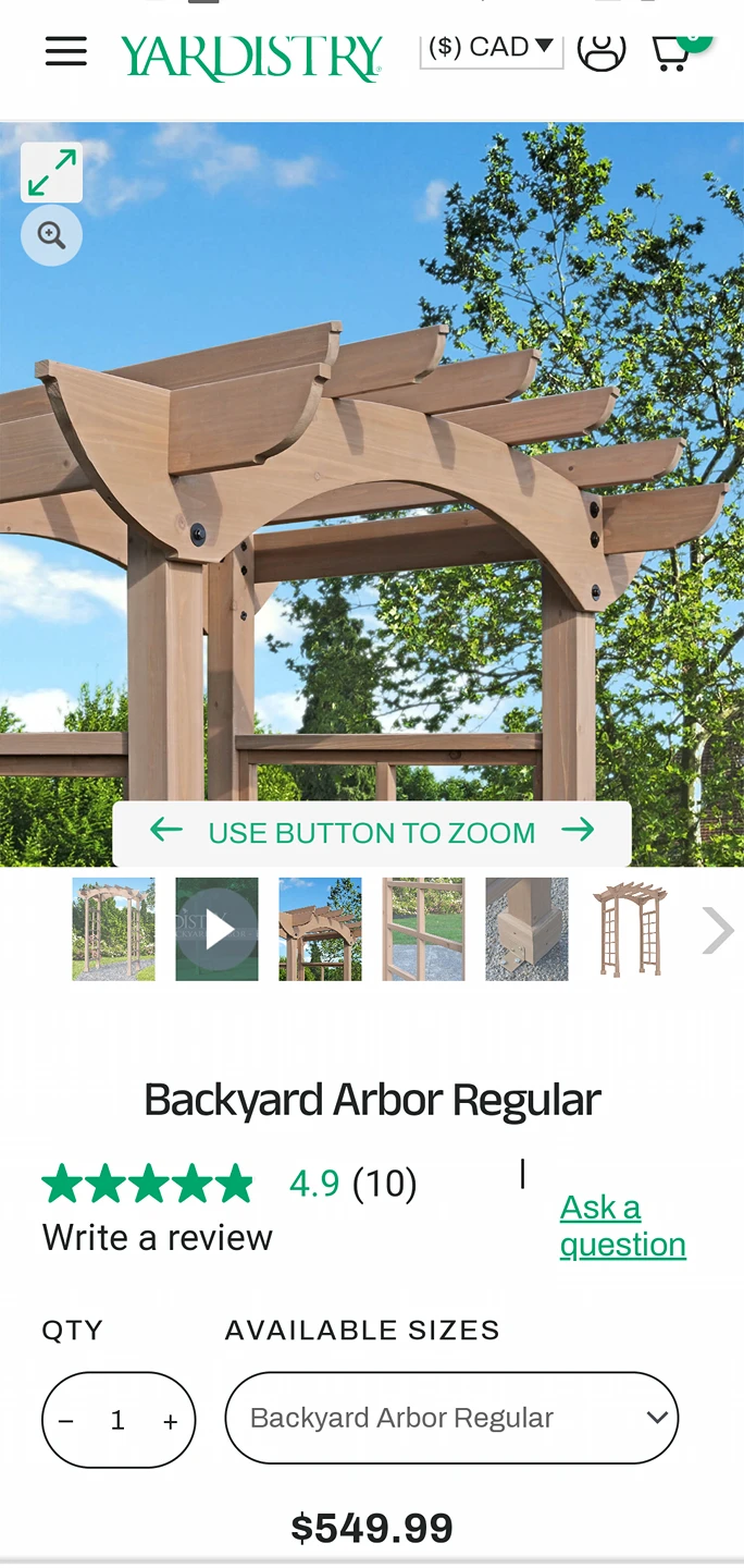 Yardristry Wood backyard Arbor regular - photo 3