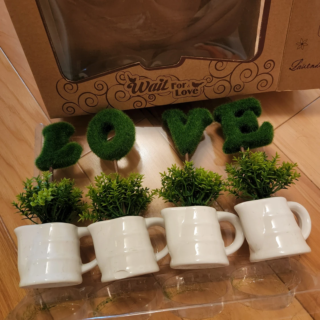 "LOVE" plant decoration $8 for one or $15 for two image indicator(2)
