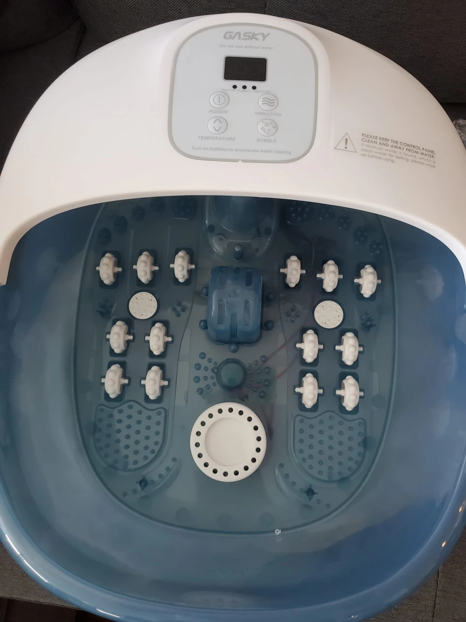 Gasky Foot Spa Massager with T Rollers, Heat and Bubbles thumbnail