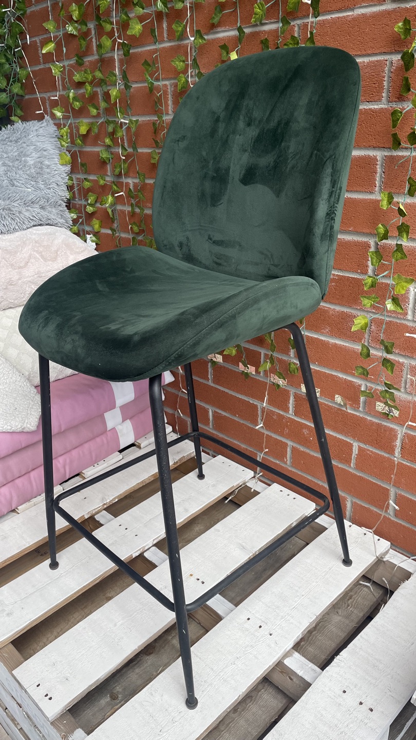 Bar stools velvet green (x2) - photo 2