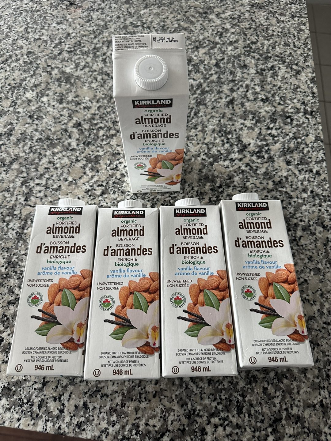5 Almond Milk Cartons