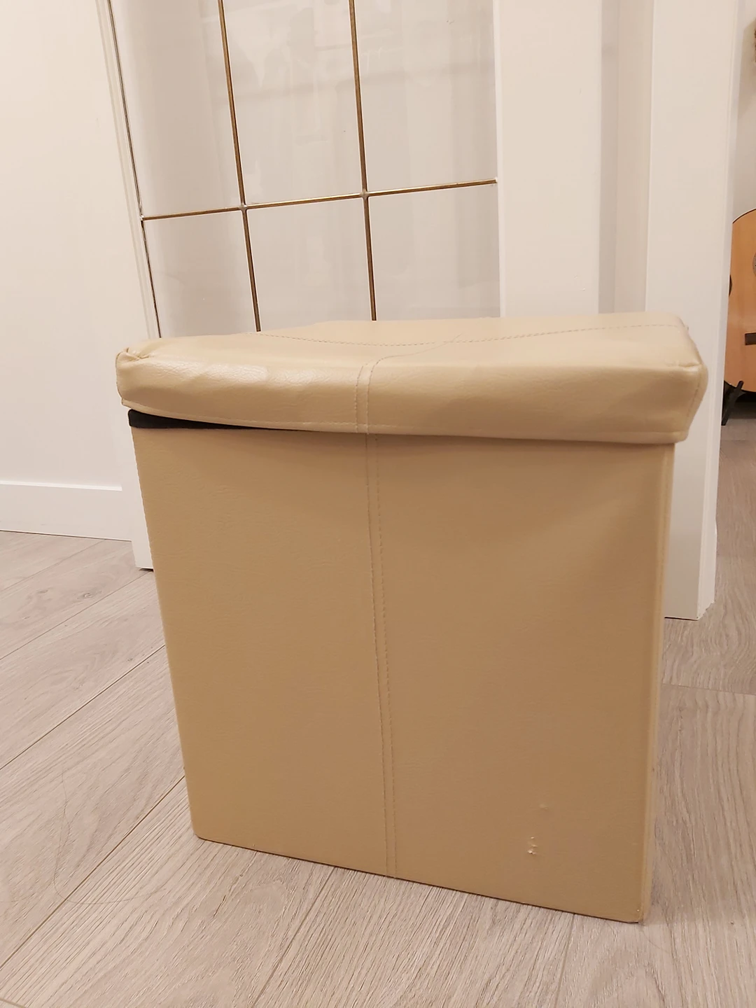 Beige Ottoman with Storage