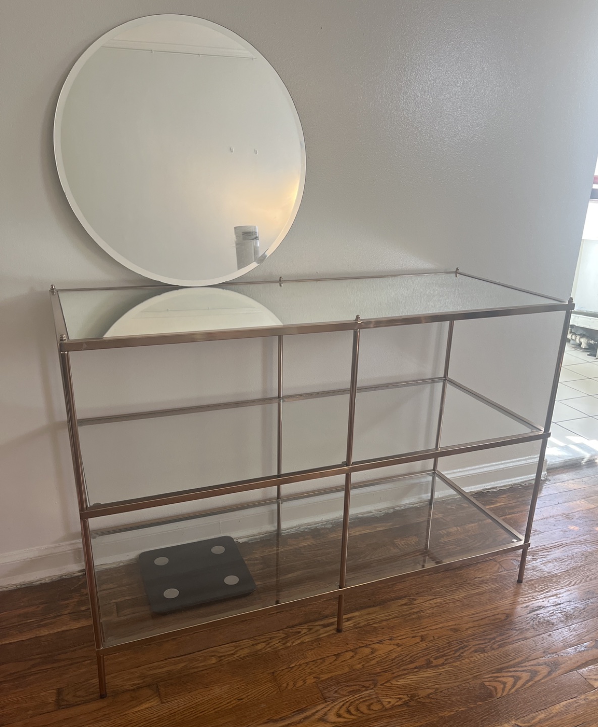 Gold display Cabinet with Mirror