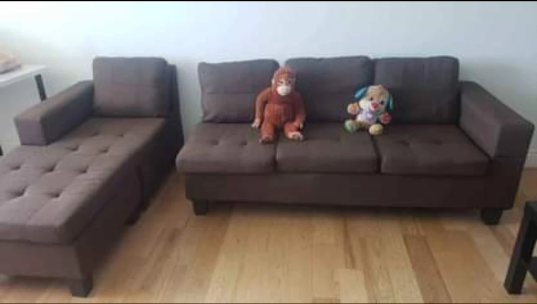 deep brown sectional sofa for SALE - photo 2