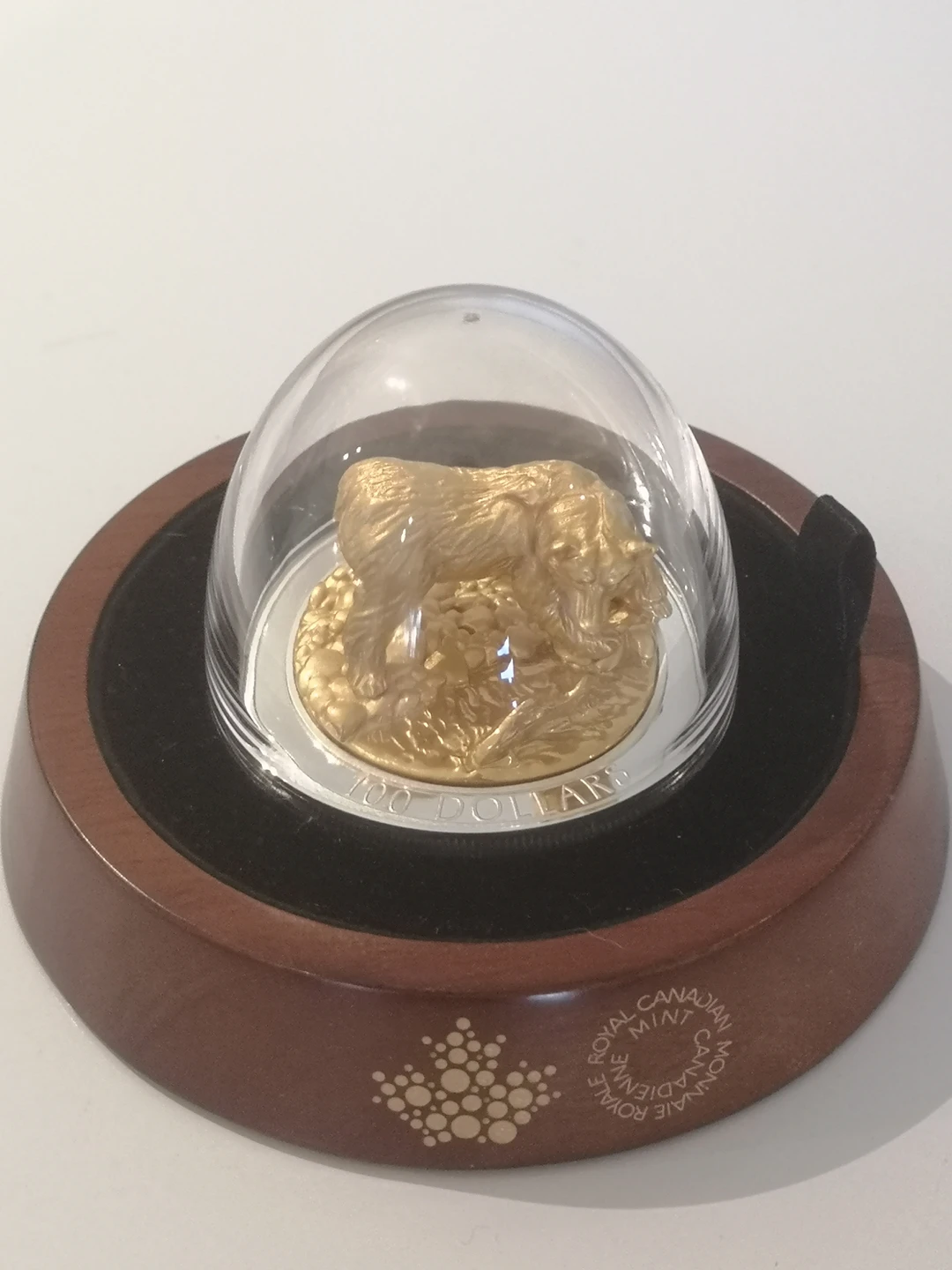 RCM 2017 $100 Pure Silver Coin - Sculpture of Grizzly Bear - photo 2