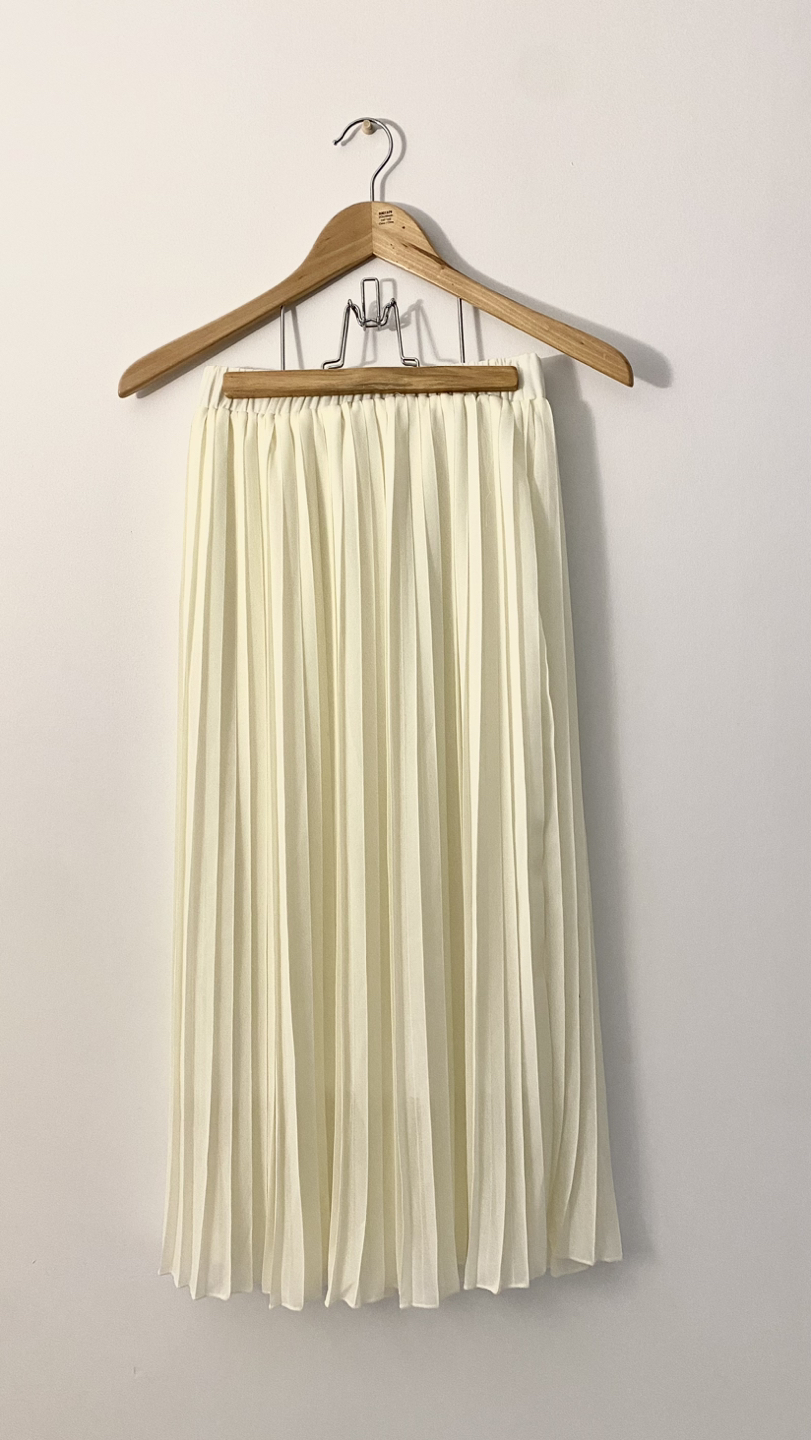 Light yellow pleated skirt - photo 4