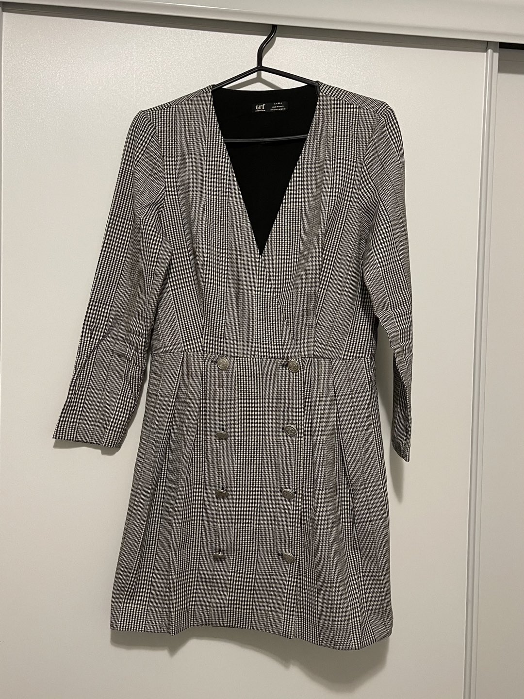 Checked blazer/dress Zara Size 38 thumbnail