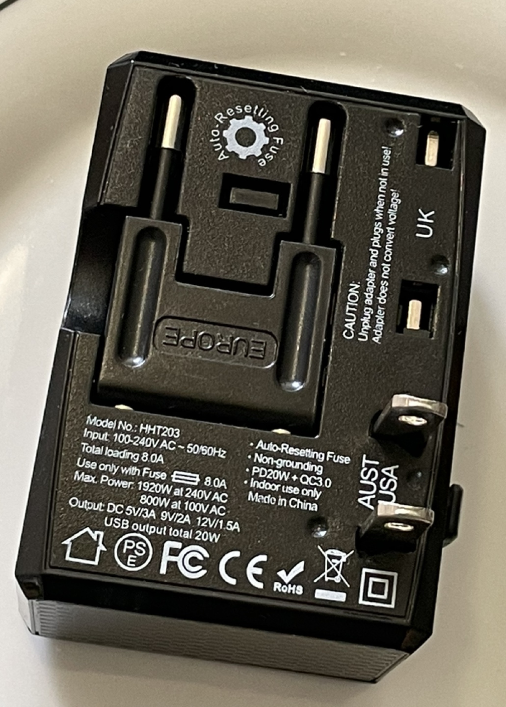 Universal International Travel Power Adapter Charger image indicator(5)