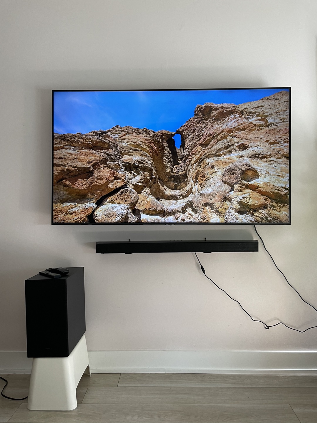50” Samsung TV and Sound Bar thumbnail