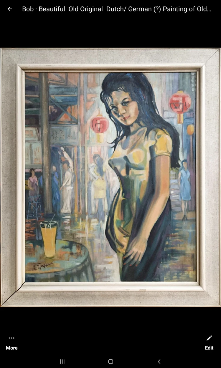 Beautiful  Old Original  German  Painting image indicator(7)