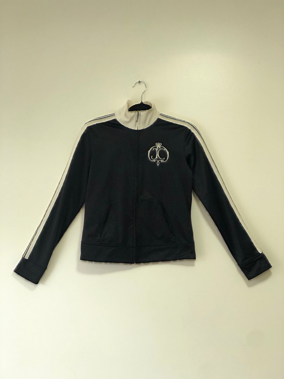 Juicy Couture satine jacket, black and white, size S, vintage.