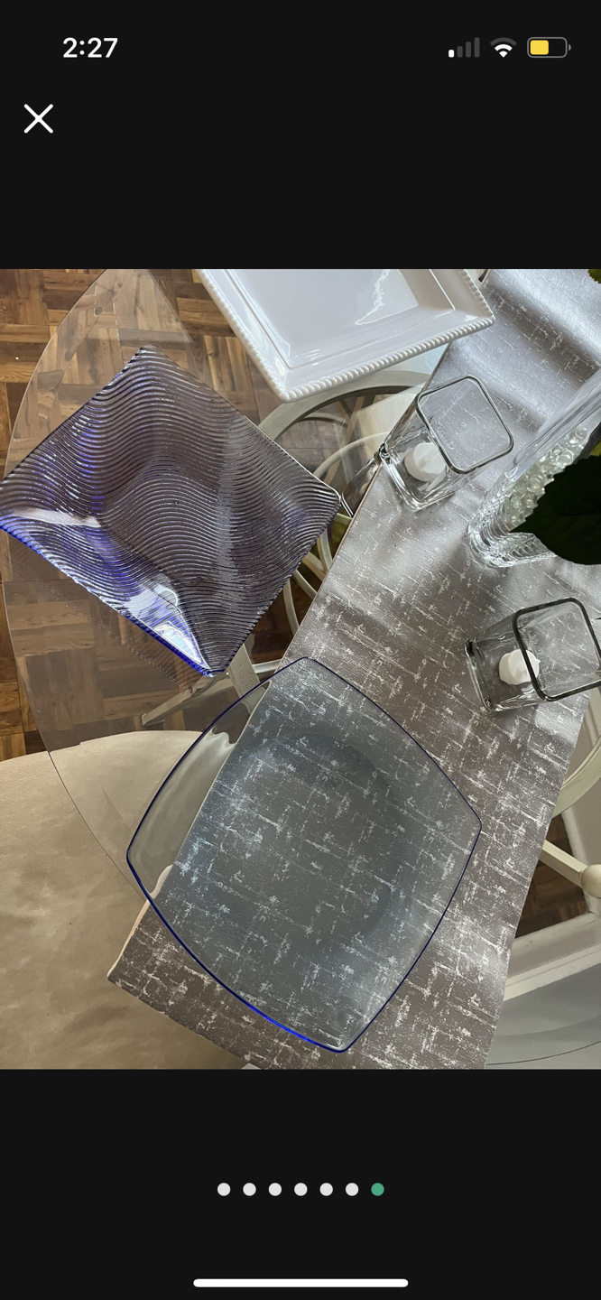 Like new Beautiful glass server plates
